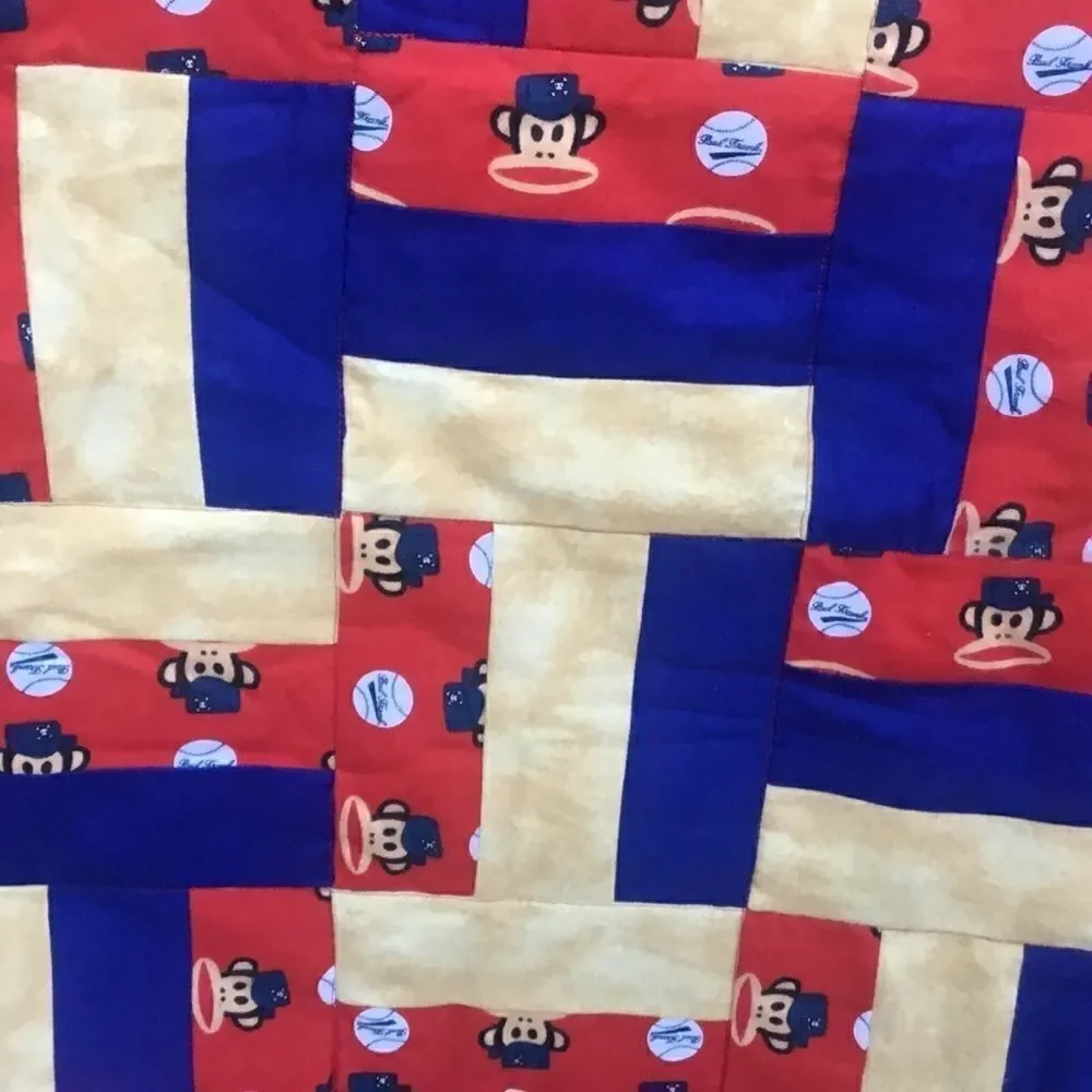 NWT. Hand Crafted Baseball Monkeys Quilt!